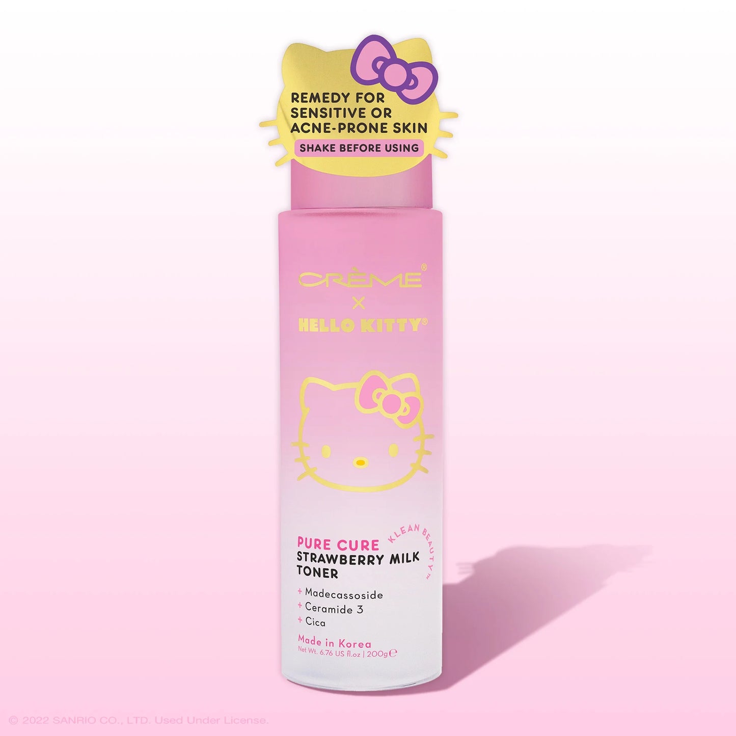 , Hello Kitty Pure Cure Strawberry Milk Toner, Klean Beauty, 6.76 Fl Oz