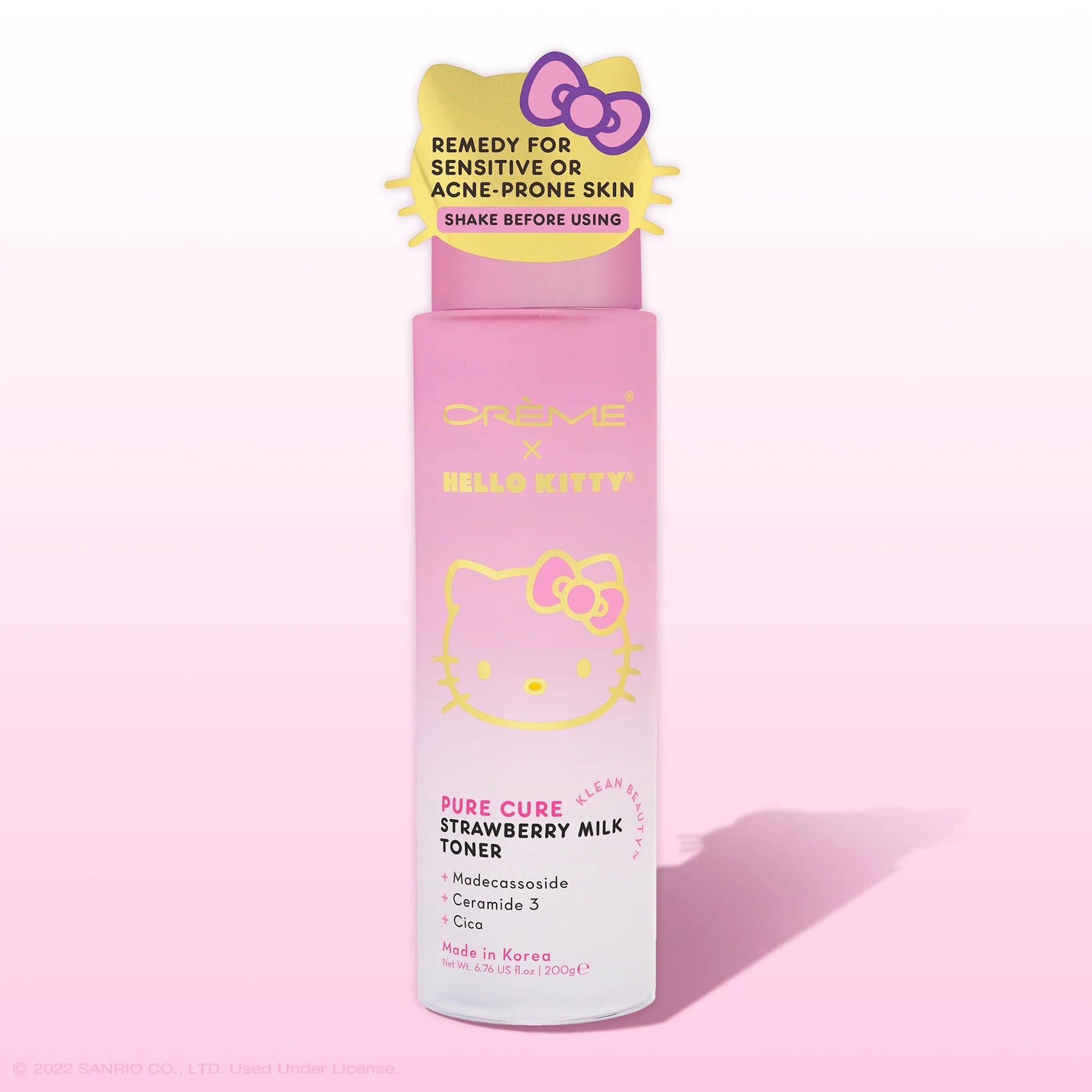 , Hello Kitty Pure Cure Strawberry Milk Toner, Klean Beauty, 6.76 Fl Oz