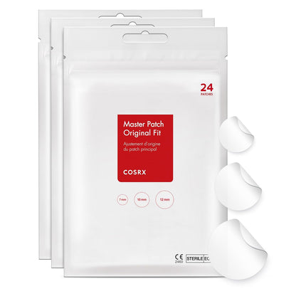 Acne Spot Patches – Hydrocolloid, 24ct (3 Sizes)