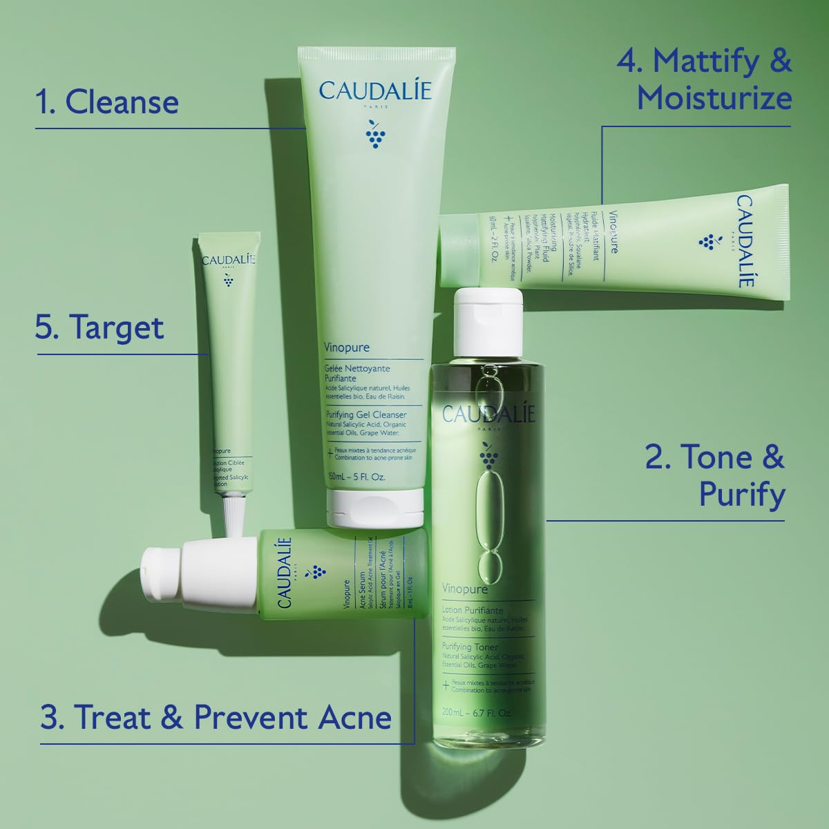 Caudalie Vinopure Salicylic Acid Cleanser - Your Ultimate Pore Purifying Gel for Clear, Radiant Skin