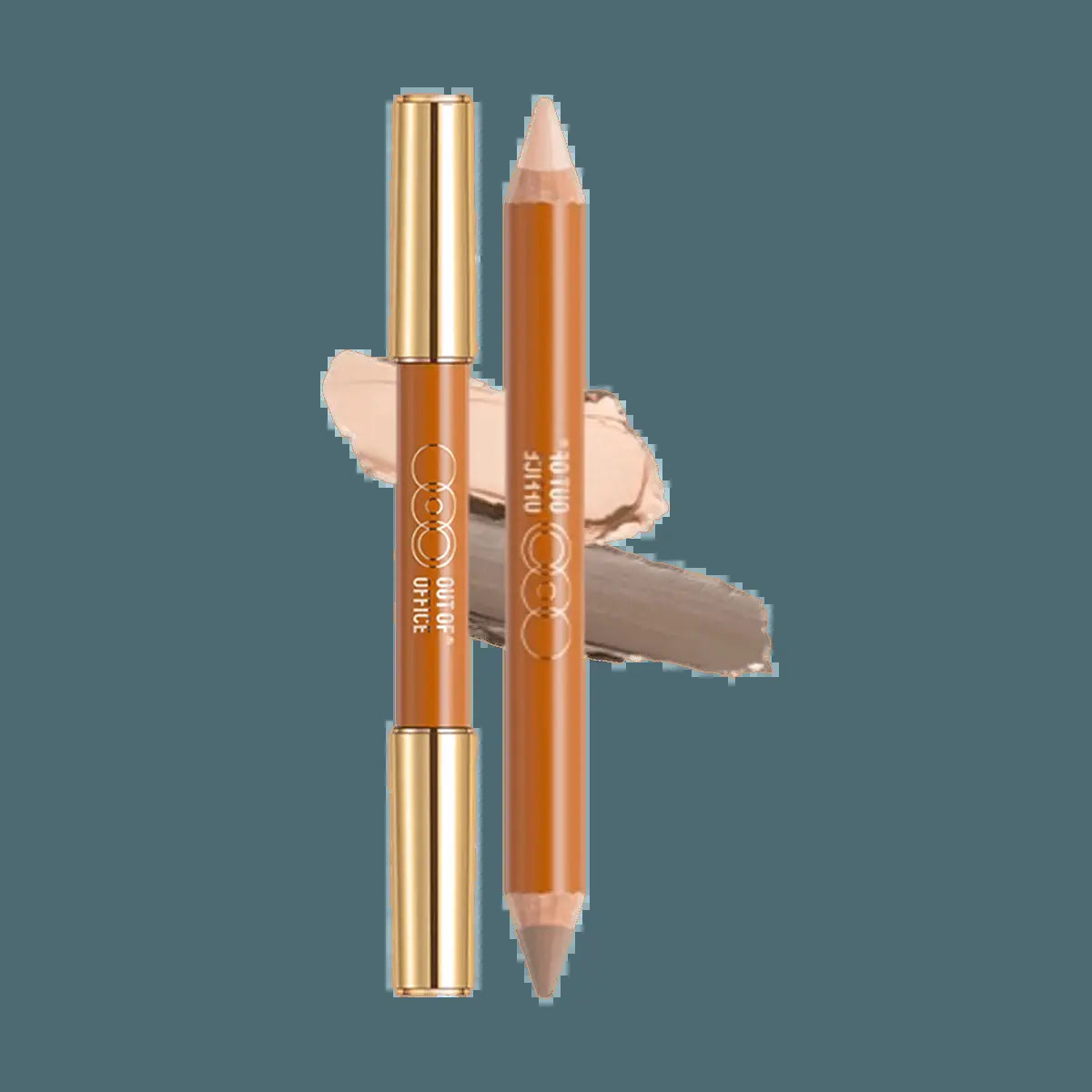 OUT of OFFICE Dual-Ended Contour Stick - Highlight & Conceal for All Skin Tones #01 Bright Skin + Cement Gray