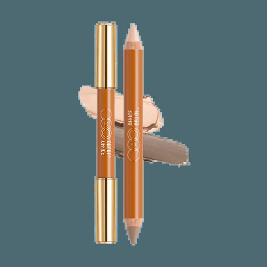 OUT of OFFICE Dual-Ended Contour Stick - Highlight & Conceal for All Skin Tones #01 Bright Skin + Cement Gray
