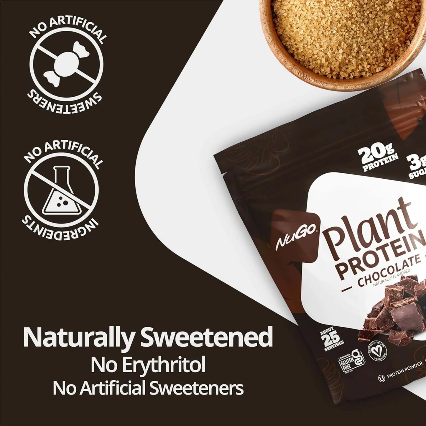 Indulge in Nutritious Goodness with Vanilla NuGo Plant Protein Powder - 20G Protein Per Serving!