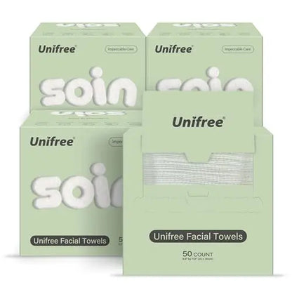 Unifree Promax Facial Towels - Luxuriously Thick & Versatile 200 Count Value Pack for All Skin Types