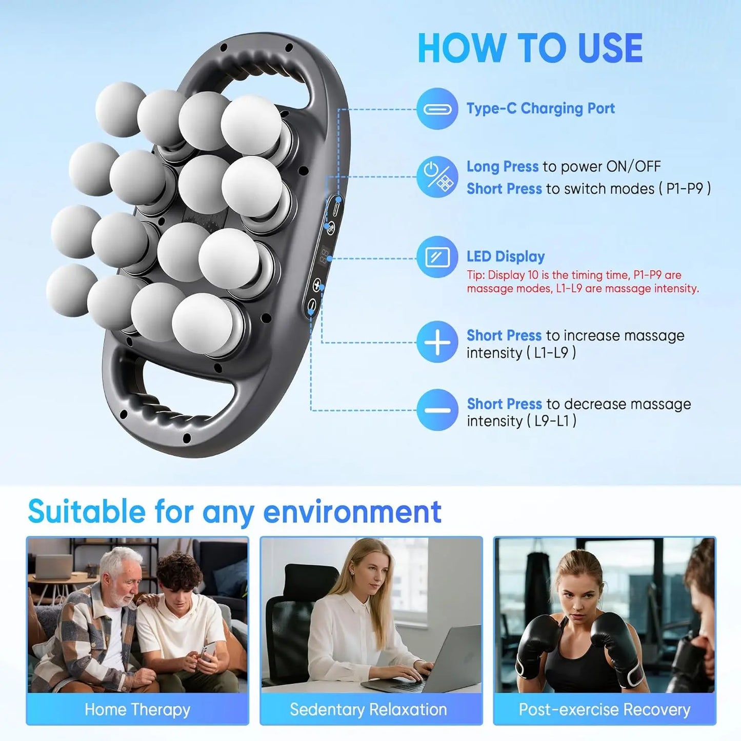 Unleash Ultimate Muscle Relief with the Nexpowx 16-Head Deep Tissue Massage Gun – Your Portable Solution for Pain Relief and Recovery!