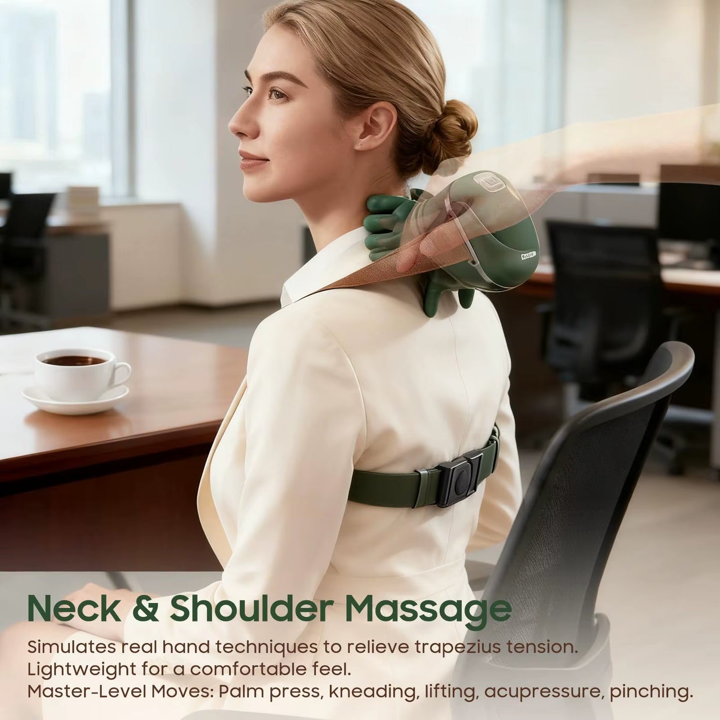 Experience Ultimate Relaxation with the Bionic Finger Wireless Neck and Shoulder Massager - Perfect for Stress Relief and Comfort