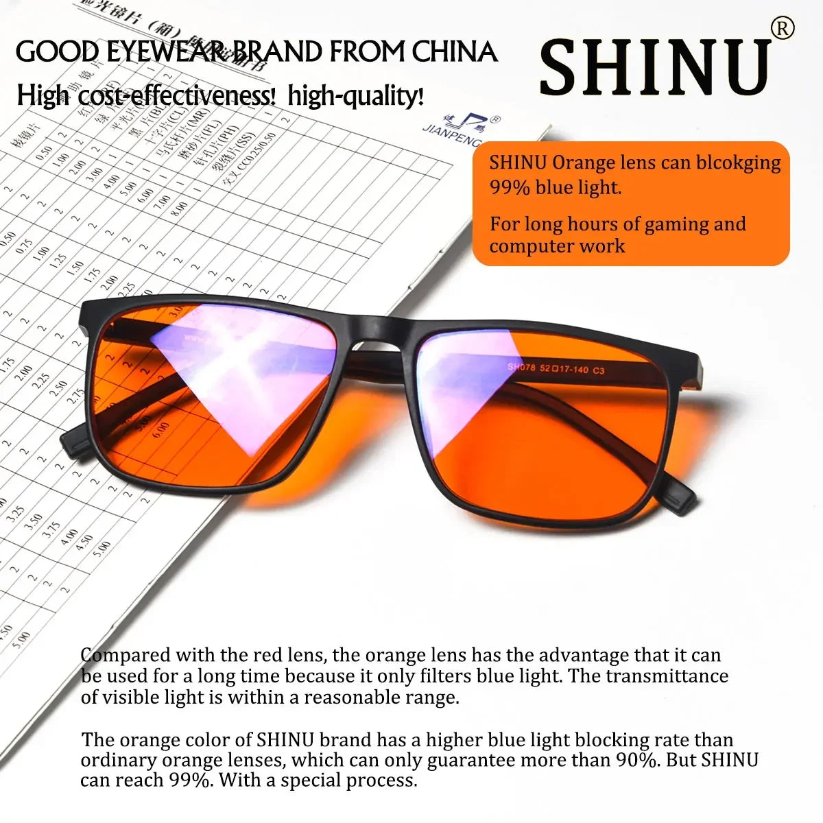 Brand Red Lenses Good Sleep Blue Light Blocking Glasses Men anti Green Light Eliminate Eye Strain Glasses Bluelight