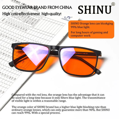 Brand Red Lenses Good Sleep Blue Light Blocking Glasses Men anti Green Light Eliminate Eye Strain Glasses Bluelight
