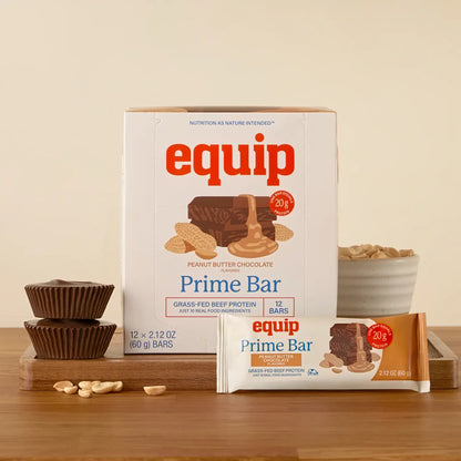 Indulge in Clean Nutrition with Equip Prime Bar - 20G of Grass-Fed Beef & Collagen Protein, Deliciously Rich Dessert Flavor