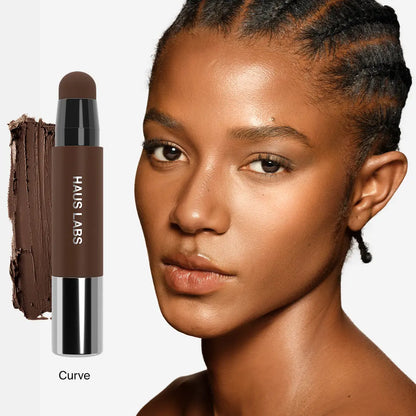 SHAPING DUO (SHAPING BALM + SCULPTING BRUSH) - Contour Stick & Sculpting Brush Set with 9 Shadow-Inducing Tones for Precision and Versatility