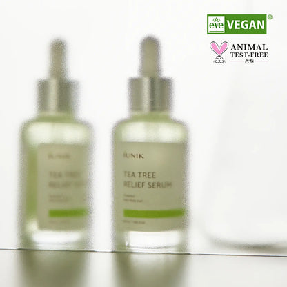 [IUNIK Official] Tea Tree Relief Serum | Calming & Oil Balancing for Oily, Sensitive & Trouble-Prone Skin | 50Ml / 1.69 Fl Oz