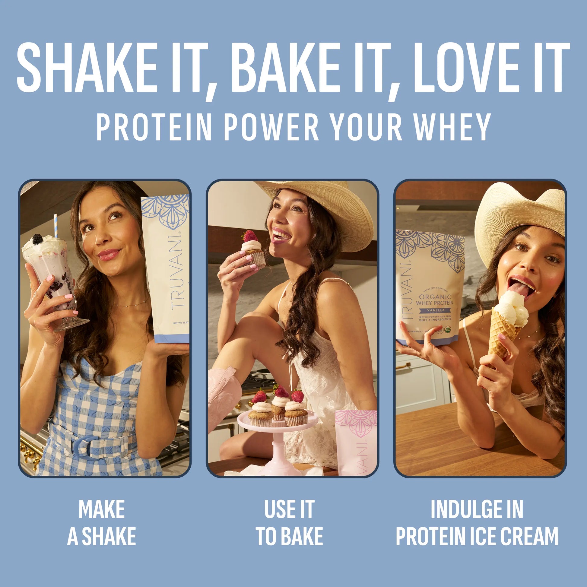 Elevate Your Nutrition with Truvani Organic Whey Protein Powder - 20g of Pure Grass-Fed Protein in 5 Delicious Flavors - USDA Organic, Non-GMO, Gluten-Free, and No Added Sugars!