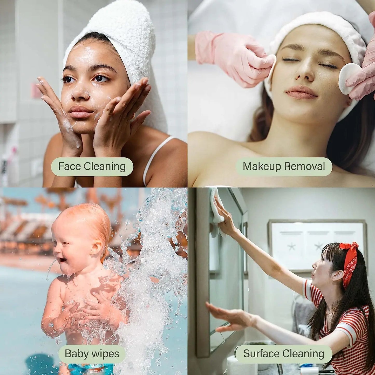 Unifree Promax Facial Towels - Luxuriously Thick & Versatile 200 Count Value Pack for All Skin Types