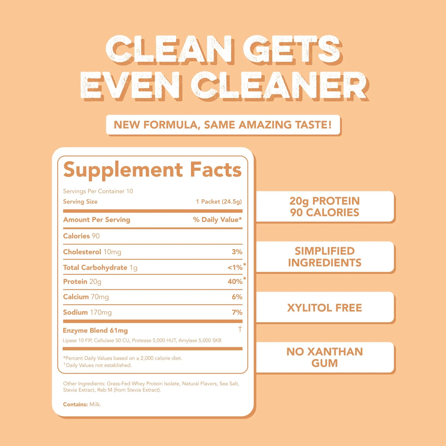 Indulge in Creamy Coconut Bliss: Grass-Fed Whey Protein Powder (10 Convenient Stick Packs)