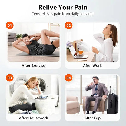 Revolutionary Compact Muscle Massage Unit - Rechargeable Body Massager with 10 Pads, 10 Modes & 30 Intensity Levels for Ultimate Pain Relief