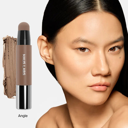 SHAPING DUO (SHAPING BALM + SCULPTING BRUSH) - Contour Stick & Sculpting Brush Set with 9 Shadow-Inducing Tones for Precision and Versatility