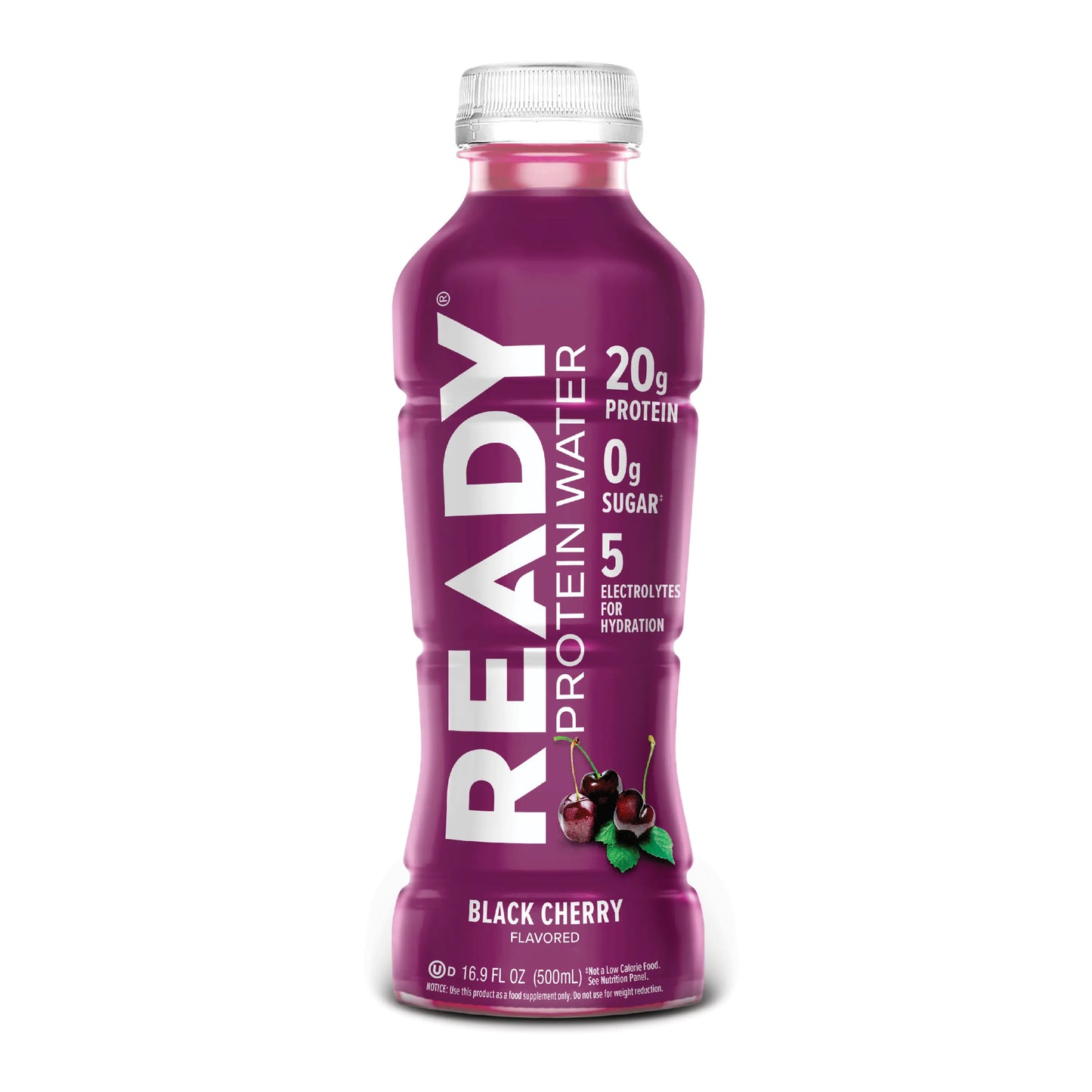 Revitalize Your Workout with Ready Protein Water - Black Cherry Flavor, 12 Pack Loaded with 20G of Protein!