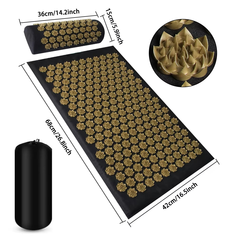 Ultimate Massage Cushion: Yoga Acupressure Mat for Stress Relief and Body Pain Alleviation