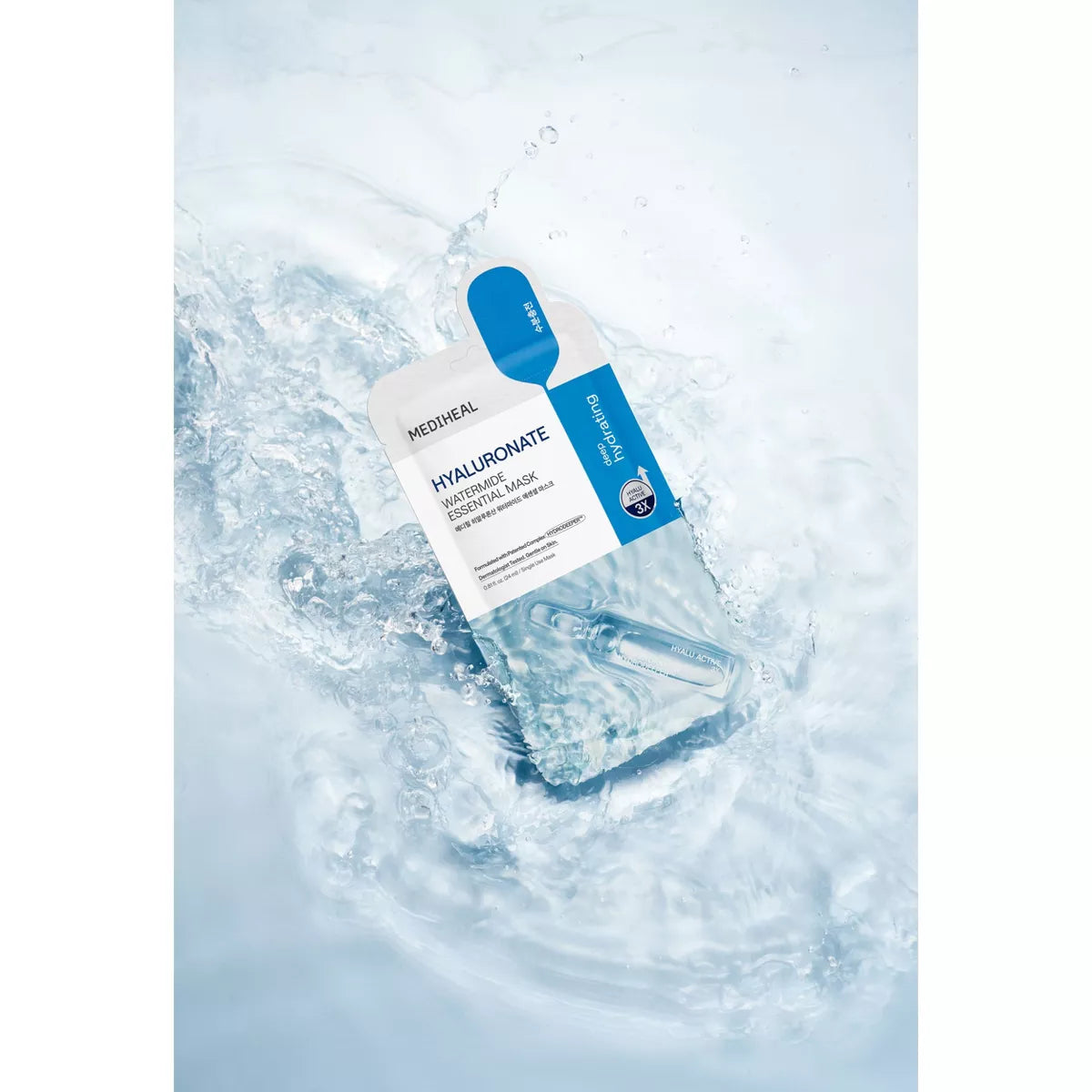 Hydrate and Nourish Your Skin with MEDIHEAL Essential Hyaluronate Watermide Mask - Paraben-Free & Unscented 0.81 Fl Oz