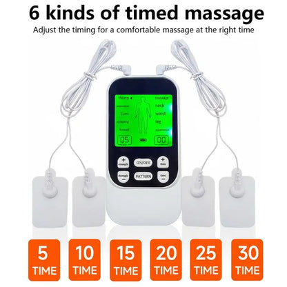 Revolutionary Compact Muscle Massage Unit - Rechargeable Body Massager with 10 Pads, 10 Modes & 30 Intensity Levels for Ultimate Pain Relief