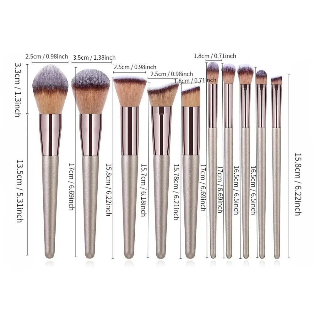 Elevate Your Beauty Game with Our 10-Piece Professional Makeup Brush Set - Perfect for Flawless Looks!