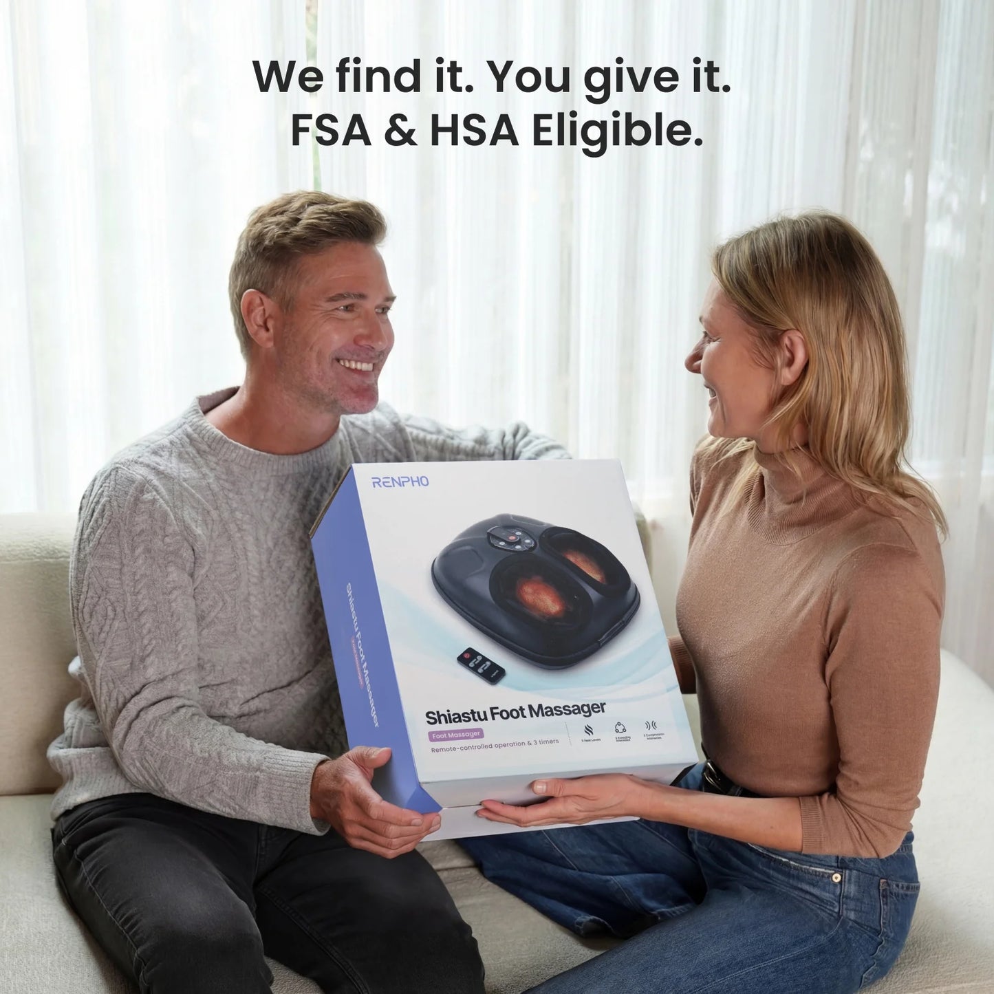 Revitalize Your Feet with the RENPHO Heated Shiatsu Foot Massager - Perfect for Pain Relief and Relaxation, Ideal Gift for Loved Ones