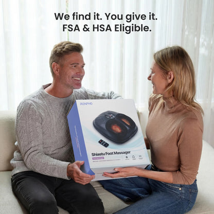 Revitalize Your Feet with the RENPHO Heated Shiatsu Foot Massager - Perfect for Pain Relief and Relaxation, Ideal Gift for Loved Ones