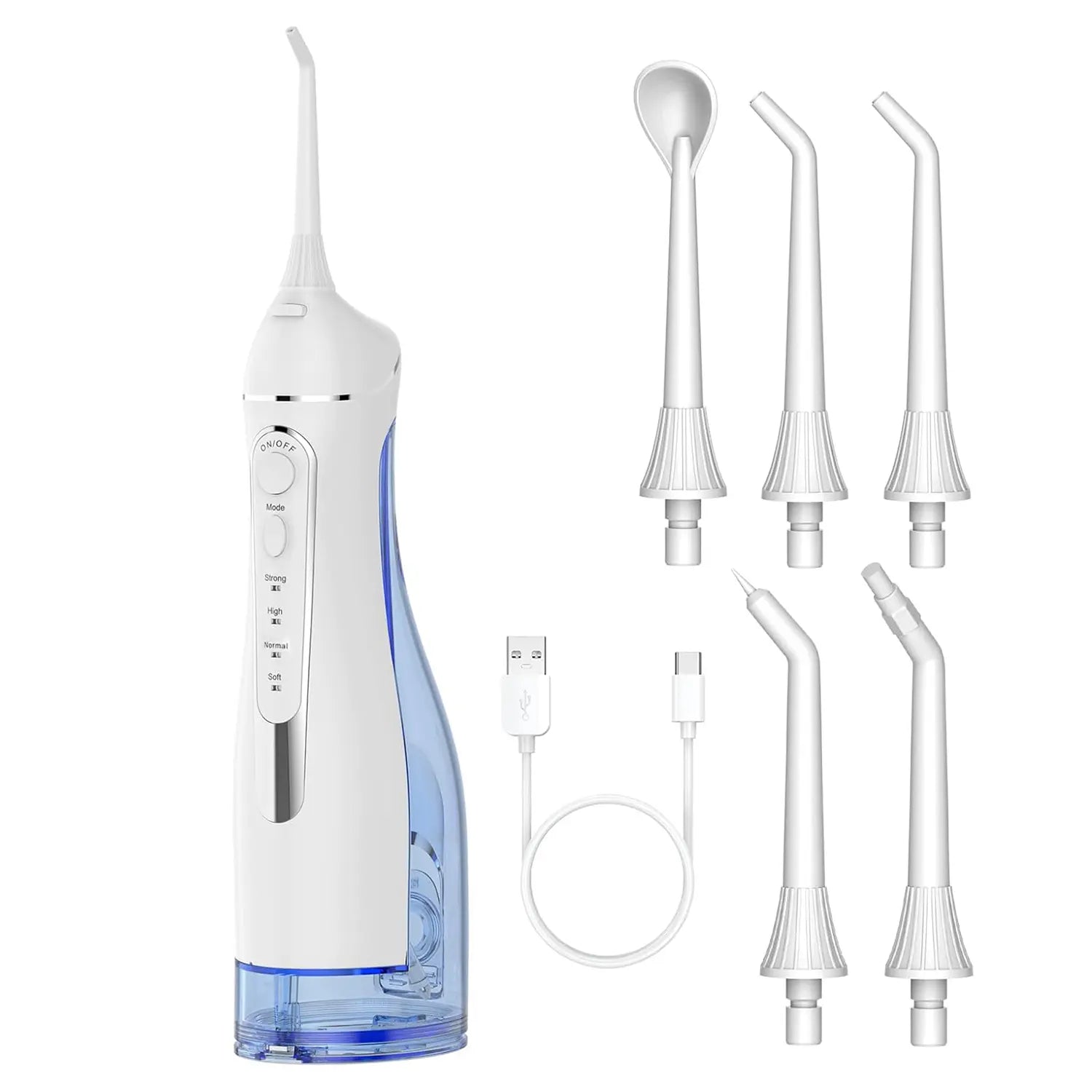 Ultimate Cordless Water Flosser for Youth: Portable Rechargeable Oral Irrigator with 4 Cleaning Modes & 5 Nozzles - Perfect for Braces and On-the-Go Dental Care!