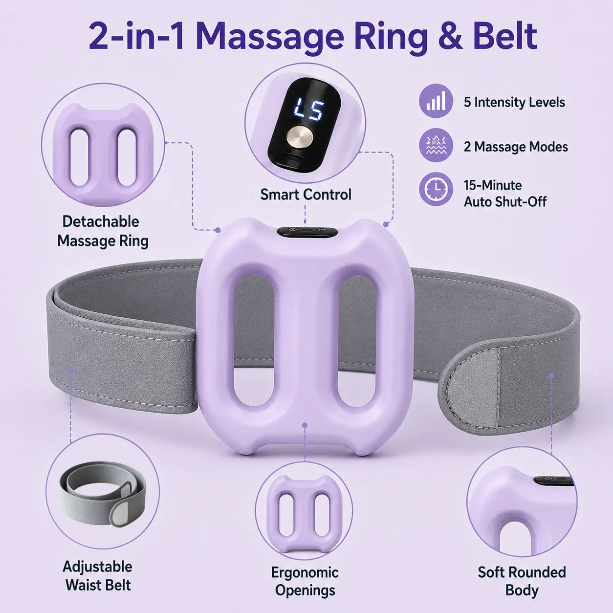 Revitalize Your Body with the Muscle Recovery Fascia Vibration Device - 2 Modes, 8 Intensity Levels, and Adjustable Strap for Ultimate Comfort!