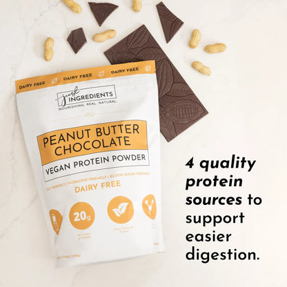 Just Ingredients Peanut Butter Chocolate Vegan Protein Powder 20G Plant-Based Protein Dairy Free Workout Supplement