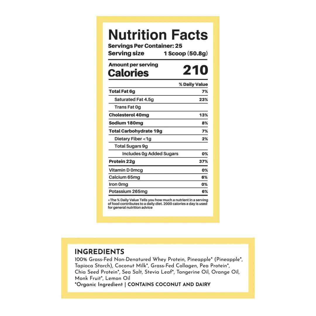 Just Ingredients Tropical Paradise Protein Powder [25 Servings]
