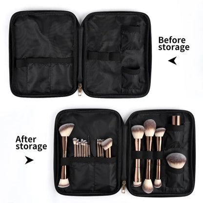 Ultimate 20-Piece Makeup Brush Set with Stylish Storage Bag - Professional Quality Aluminum Brushes for Women & Girls