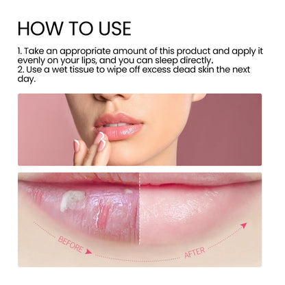Revitalize Your Lips Overnight: Hydrating Lip Sleeping Mask for Deep Moisture, Gentle Exfoliation, and Plump Perfection