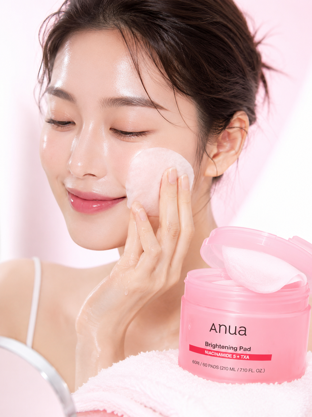 Vitamin-Niacinamide Brightening Toner Pads — Glutathione + Vitamin C (70 Pads / 180ml)