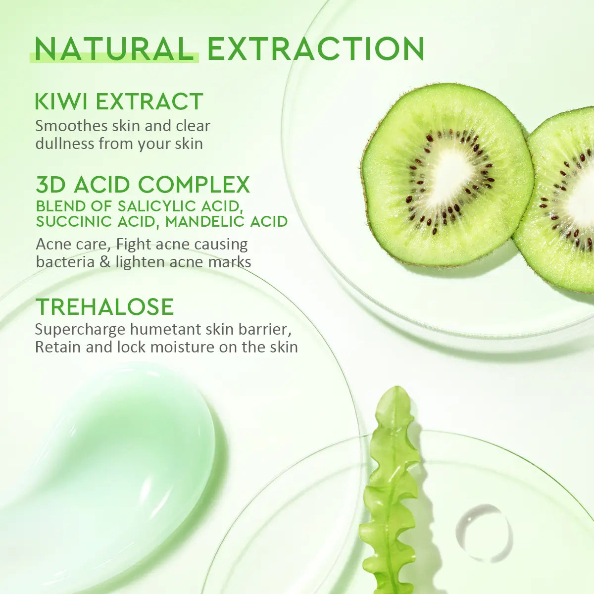 [New Launch] Glad2Glow KIWI 3D ACID ACNE MOISTURIZER | Lightweight Cooling Gel for Oil Control & Hydration | Calming Skincare, Non-Sticky Face Cream