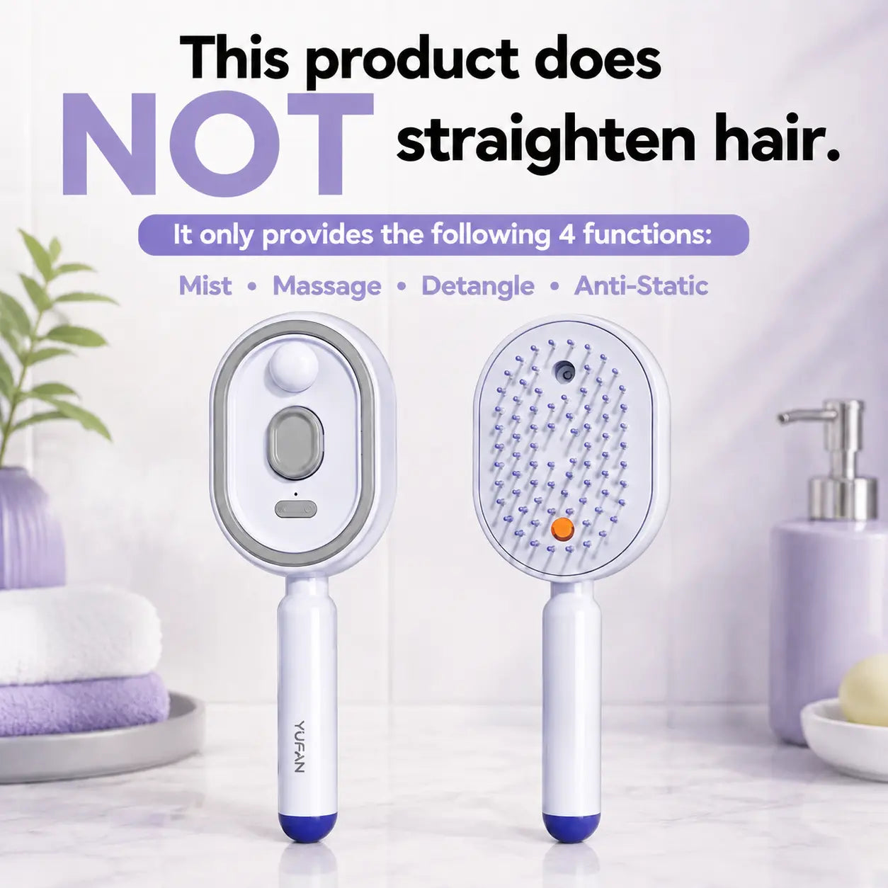 Revitalize Your Hair with the Electric Spray Air Cushion Massage Comb - Enjoy Self-Cleaning, Anti-Tangle, Anti-Static, and Aromatherapy Features!