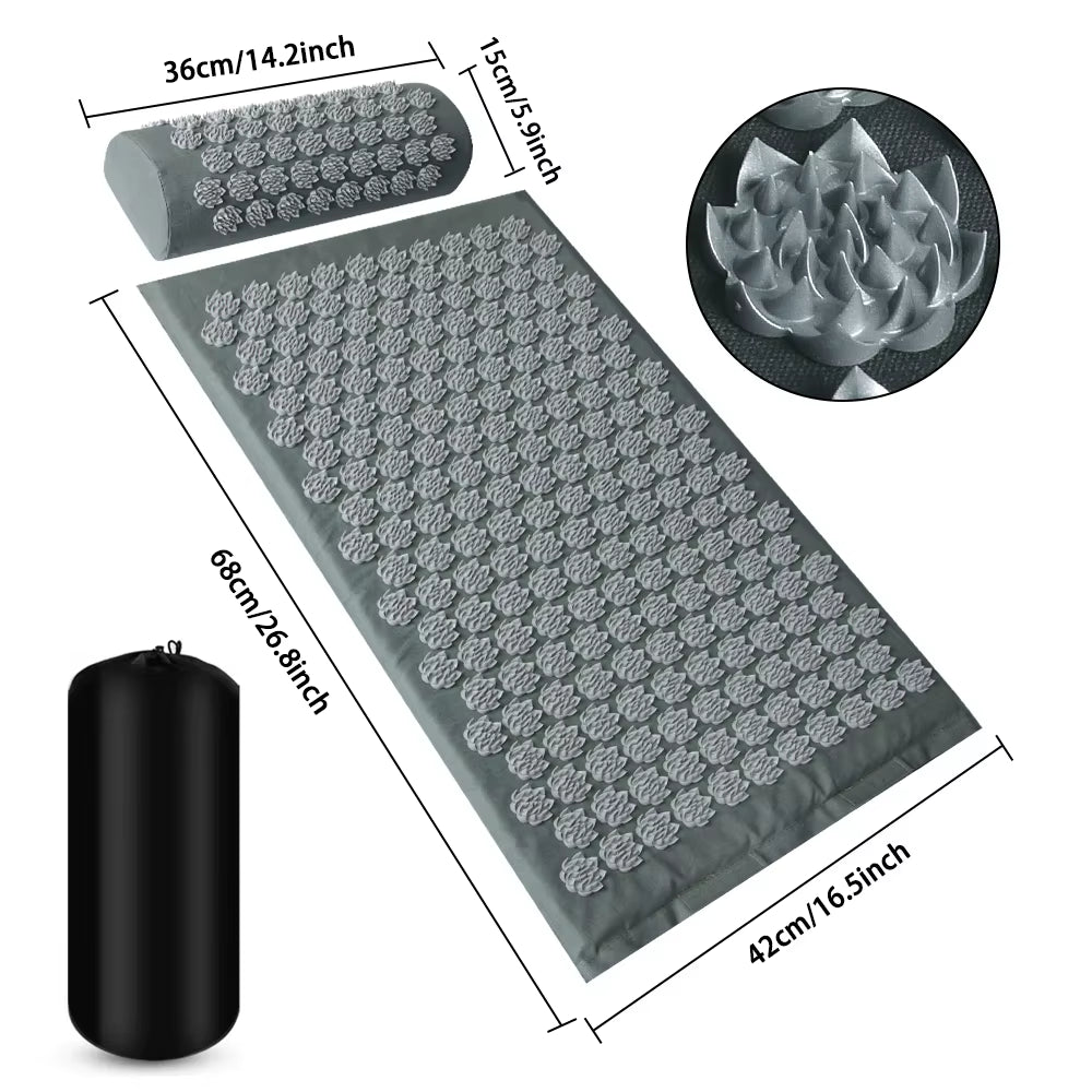 Ultimate Massage Cushion: Yoga Acupressure Mat for Stress Relief and Body Pain Alleviation