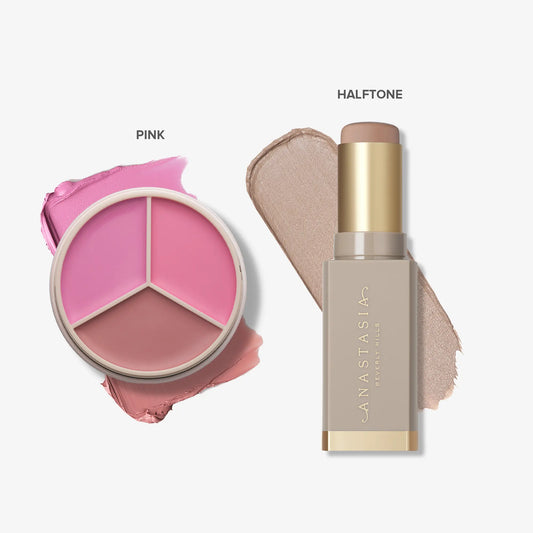 Full Pigment Sculpt & Blush 2-Piece Set - Pink Magic Touch Blush Trio + Smooth Blur Contour Beauty Cosmetics Cosmetics Products