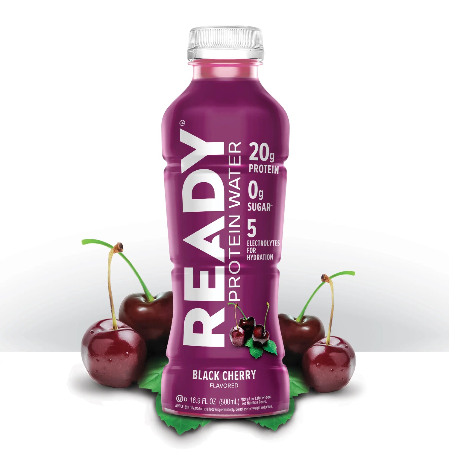 Revitalize Your Workout with Ready Protein Water - Black Cherry Flavor, 12 Pack Loaded with 20G of Protein!