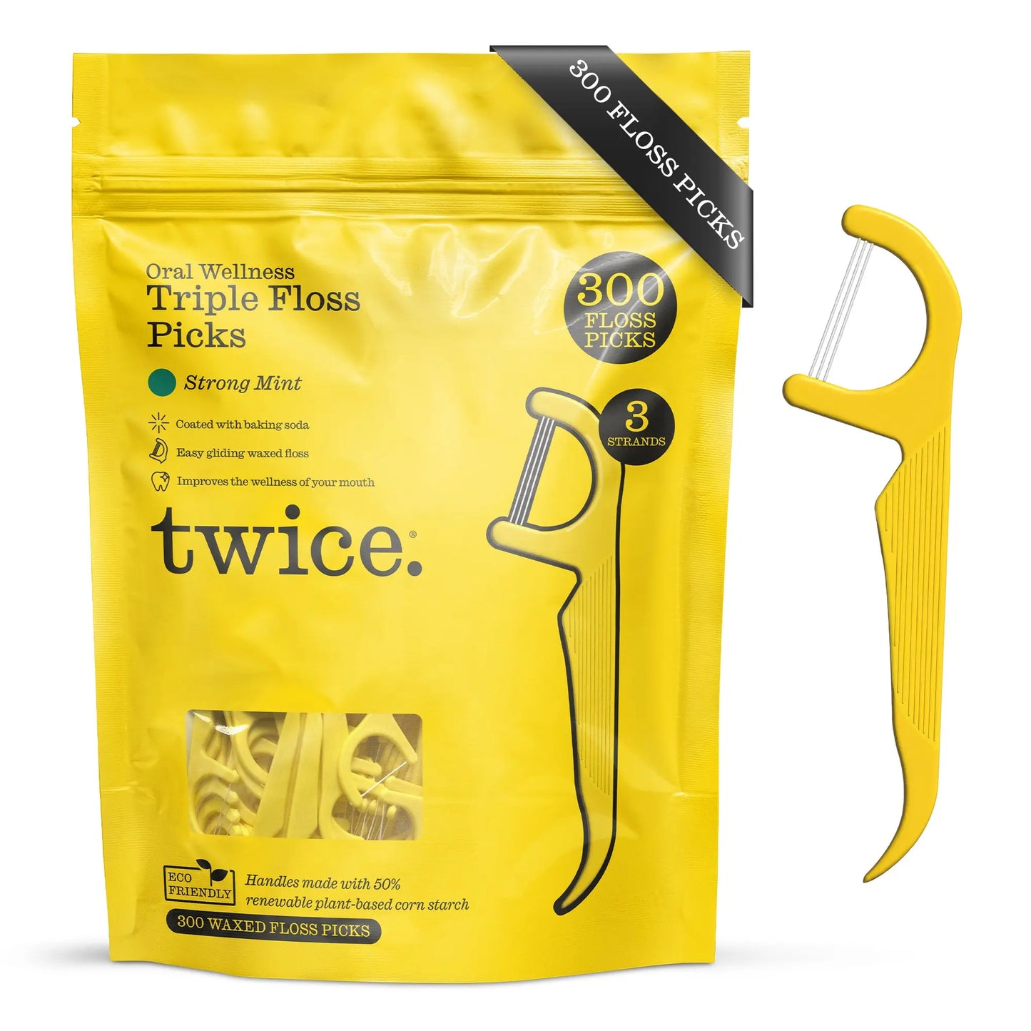 Twice Floss Picks – Eco-Friendly Mint-Infused Floss & Toothpick for Ultimate Gum Health