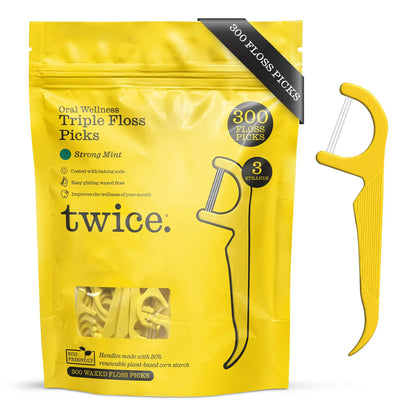 Twice Floss Picks – Eco-Friendly Mint-Infused Floss & Toothpick for Ultimate Gum Health