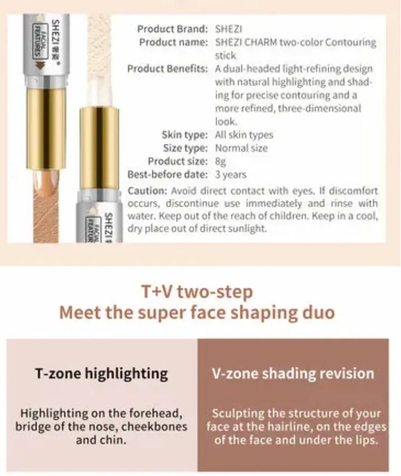 Dual-Ended Highlight and Contour Stick for Flawless Definition