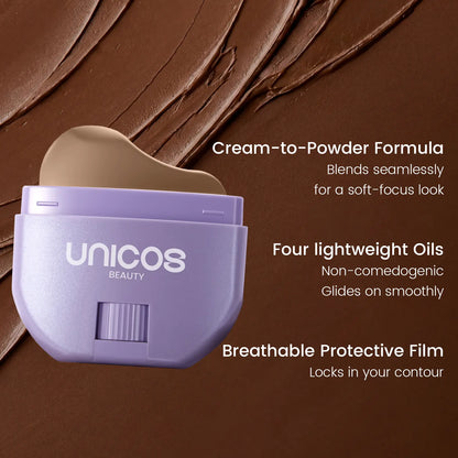 Transform Your Contours with UNICOS S-Wave Contour Stick - Effortless Application, Weightless Feel, and Long-Lasting Performance