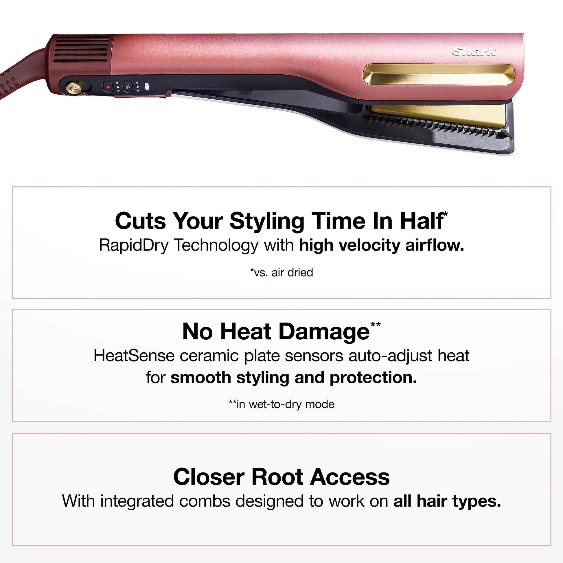 Transform Your Hair with the Shark SilkiPro 3-in-1 Hair Straightener and Dryer - HT400 / HT401