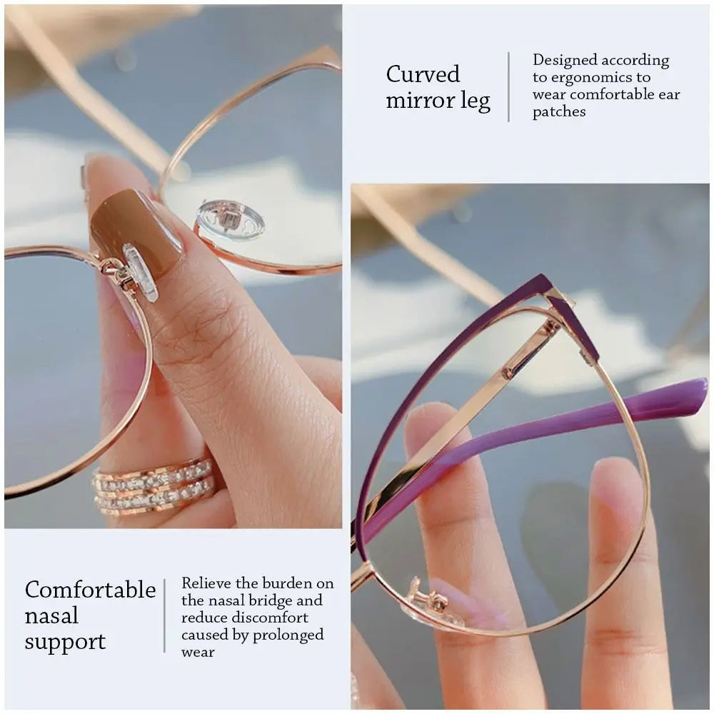 Stylish Anti-Blue Light Glasses for Women - Ultimate Eye Protection with Trendy Cat Eye Design