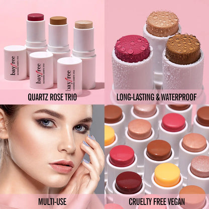 Transform Your Look with Bayfree's Versatile Multi Stick Trio: Blush & Contour Cream for Effortless Beauty