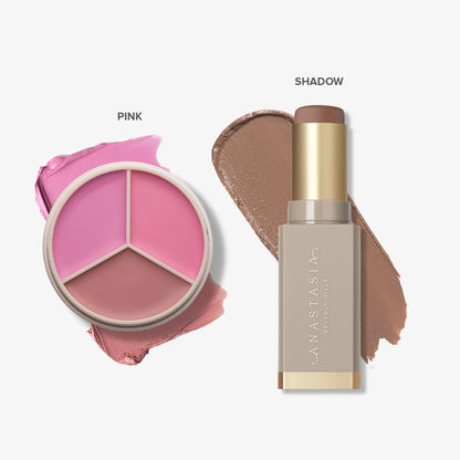 Full Pigment Sculpt & Blush 2-Piece Set - Pink Magic Touch Blush Trio + Smooth Blur Contour Beauty Cosmetics Cosmetics Products