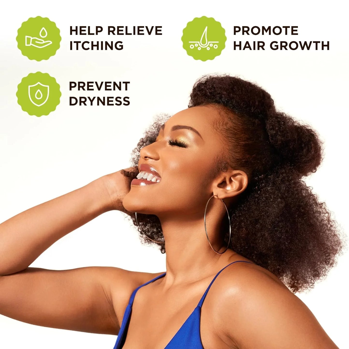 Girl Natural Anti-Itch Relaxing Scalp Serum with Plant Protein & Biotin, Coconut & Rosemary, 0.34 Oz