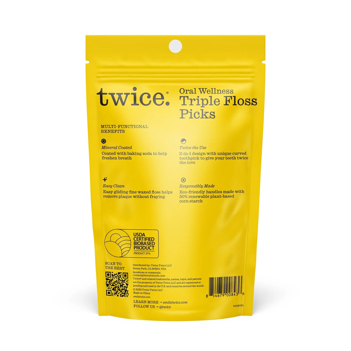 Twice Floss Picks – Eco-Friendly Mint-Infused Floss & Toothpick for Ultimate Gum Health