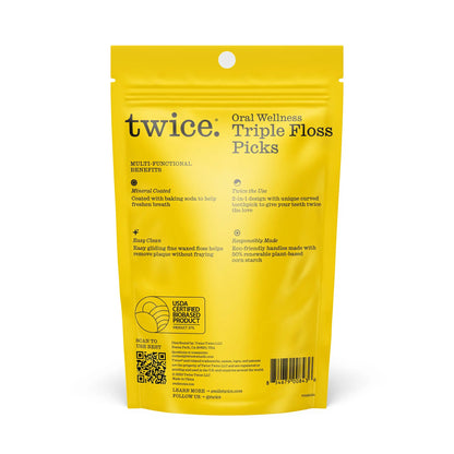 Twice Floss Picks – Eco-Friendly Mint-Infused Floss & Toothpick for Ultimate Gum Health
